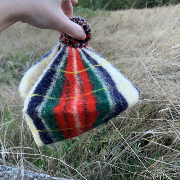 Antique 1960’s Dress Stewart Scotland Tartan Multicolor Wool Cap luxurious Hat - Picture 7 of 10